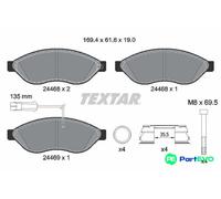 TEXTAR DISC BRAKE BRAKE PAD SET 2446807