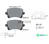 TEXTAR DISC BRAKE BRAKE PAD SET 2448307 FOR AUDI