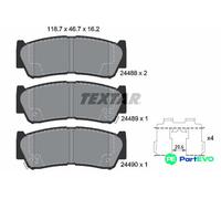 TEXTAR DISC BRAKE BRAKE PAD SET 2448801 FOR HYUNDAI