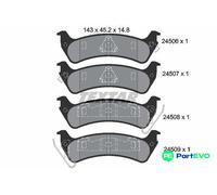 TEXTAR DISC BRAKE BRAKE PAD SET 2450601 FOR JEEP
