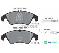 TEXTAR DISC BRAKE BRAKE PAD SET 2474301 FOR AUDI