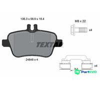 TEXTAR DISC BRAKE BRAKE PAD SET 2484805 FOR MERCEDES-BENZ