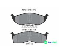 TEXTAR DISC BRAKE BRAKE PAD SET 2495301 FOR CHRYSLER DODGE