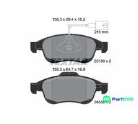 TEXTAR DISC BRAKE BRAKE PAD SET 2518001 FOR ALFA ROMEO