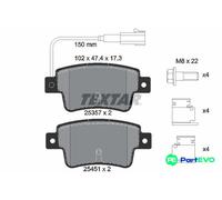 TEXTAR DISC BRAKE BRAKE PAD SET 2535701 FOR FIAT ABARTH