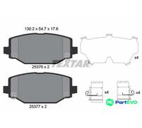 TEXTAR DISC BRAKE BRAKE PAD SET 2537601 FOR FIAT LANCIA VW