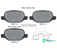 TEXTAR DISC BRAKE BRAKE PAD SET 2541101 FOR FIAT