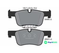 TEXTAR DISC BRAKE BRAKE PAD SET 2550601 FOR BMW