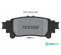 TEXTAR DISC BRAKE BRAKE PAD SET 2552501 FOR LEXUS