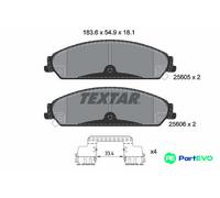 TEXTAR DISC BRAKE BRAKE PAD SET 2560501 FOR CHRYSLER