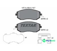 TEXTAR DISC BRAKE BRAKE PAD SET 2576001 FOR SUBARU