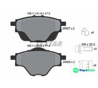 TEXTAR DISC BRAKE BRAKE PAD SET 2582701 FOR CITROËN PEUGEOT DS