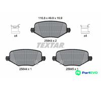 TEXTAR DISC BRAKE BRAKE PAD SET 2584301 FOR DODGE VW