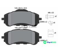 TEXTAR DISC BRAKE BRAKE PAD SET 2589501 FOR PEUGEOT VAUXHALL