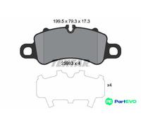 TEXTAR DISC BRAKE BRAKE PAD SET 2598301 FOR PORSCHE