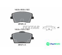 TEXTAR DISC BRAKE BRAKE PAD SET 2612601 FOR VOLVO