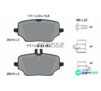 TEXTAR DISC BRAKE BRAKE PAD SET 2621501 FOR MERCEDES-BENZ