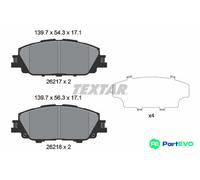 TEXTAR DISC BRAKE BRAKE PAD SET 2621701 FOR TOYOTA