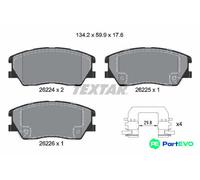 TEXTAR DISC BRAKE BRAKE PAD SET 2622401