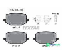 TEXTAR DISC BRAKE BRAKE PAD SET 2643102