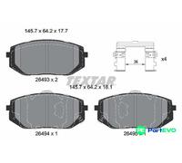 TEXTAR DISC BRAKE BRAKE PAD SET 2649301