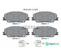 TEXTAR DISC BRAKE BRAKE PAD SET 2653401 FOR ISUZU