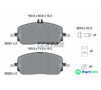 TEXTAR DISC BRAKE BRAKE PAD SET 2658101 FOR MERCEDES-BENZ