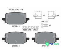TEXTAR DISC BRAKE BRAKE PAD SET 2658901 FOR NISSAN
