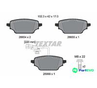TEXTAR DISC BRAKE BRAKE PAD SET 2665402