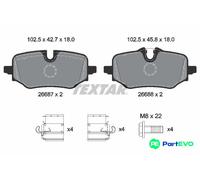 TEXTAR DISC BRAKE BRAKE PAD SET 2668701