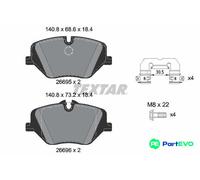 TEXTAR DISC BRAKE BRAKE PAD SET 2669501