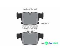 TEXTAR DISC BRAKE BRAKE PAD SET 2680301