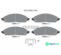 TEXTAR DISC BRAKE BRAKE PAD SET 2689101