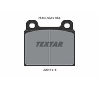 TEXTAR Disc Brake Brake Pad Set Front Axle Braking Fits Porsche 911 2001108