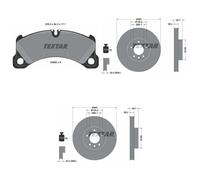 Textar Front Brake Pads 2468501 - Genuine OE Full Set of 4 for Porsche