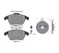 Textar Front Brake Internally Vented Discs & Pads fits Audi A1 2011-2018 1.4