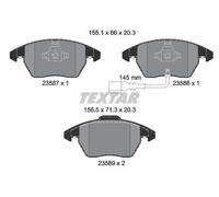 Textar Front Brake Pad Set fits Audi A3 2003-2013 1.2 1.4 1.6 1.8 1.9 2.0