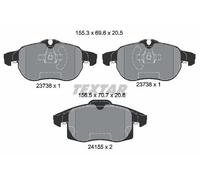 Textar Front Brake Pad Set fits Saab 9-3X 2009-2015 2.0