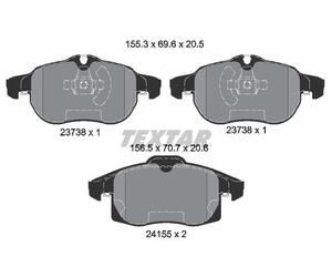 Textar Front Brake Pad Set fits Saab 9-3X 2009-2015 2.0
