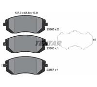 Textar Front Brake Pad Set fits Subaru Outback 2003-2009 2.0 2.5 3.0 3.6
