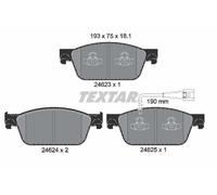Textar Front Brake Pad Set fits VW Transporter Platform 2003-2015 2.0