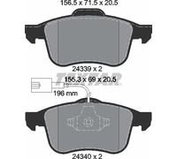 Textar Front Brake Pads fits Alfa Romeo 159 Brera Spider 2433901
