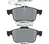 Brake Pads Set 2434001 Front Textar 77365354 77367959