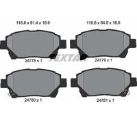 Genuine OE Textar Brake Pads Full Set Of 4 Front 2477801