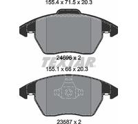Textar Front Brake Pads fits Audi A1 VW Polo Seat Ibiza Van 2469601