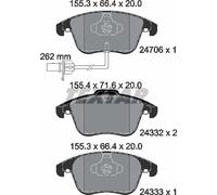 Genuine OE Textar Brake Pads Full Set Of 4 Front 2470601