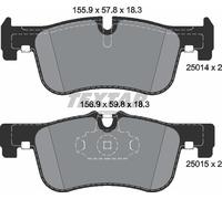 Brake Pad Set Front Teves System Fits BMW 1 Series 2 Series TEXTAR 2501401