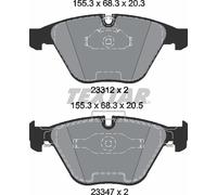 Brake Pad Set Front Teves System Fits BMW 1 Series 3 Series TEXTAR 2331207