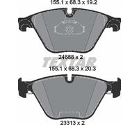 Textar Front Brake Pads fits BMW 5 Series 6 RWD F10 2468801