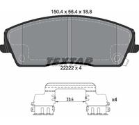 Genuine OE Textar Brake Pads Full Set Of 4 Front With Accessories 2222201